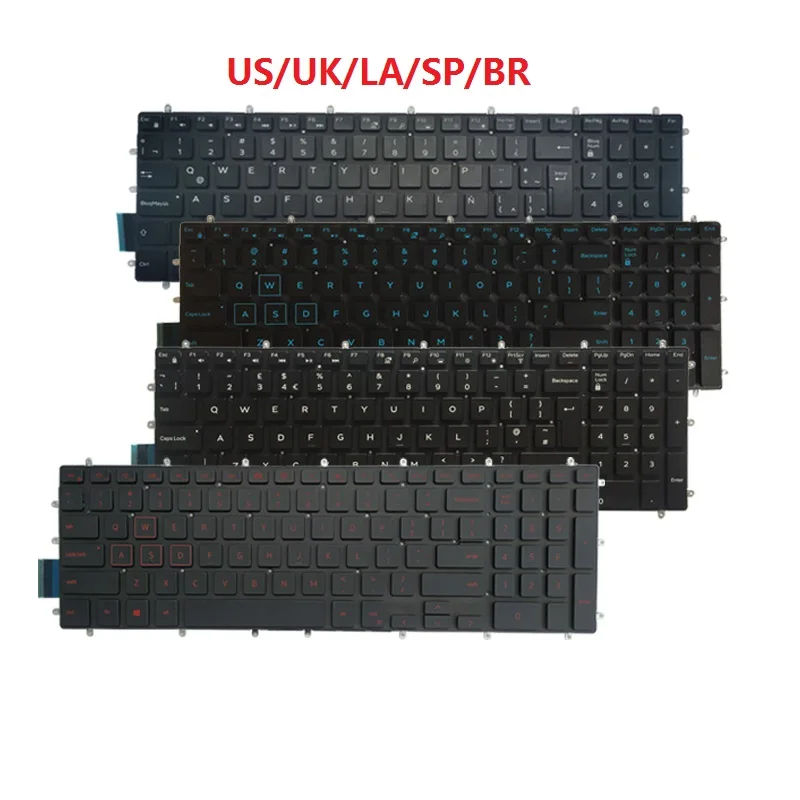 

UK/US/Spanish SP/Latin LA/Brazil BR for Dell G3 3590 3579 3779 3593 G5 5500 G7 7588 7570 7580 7773 7587