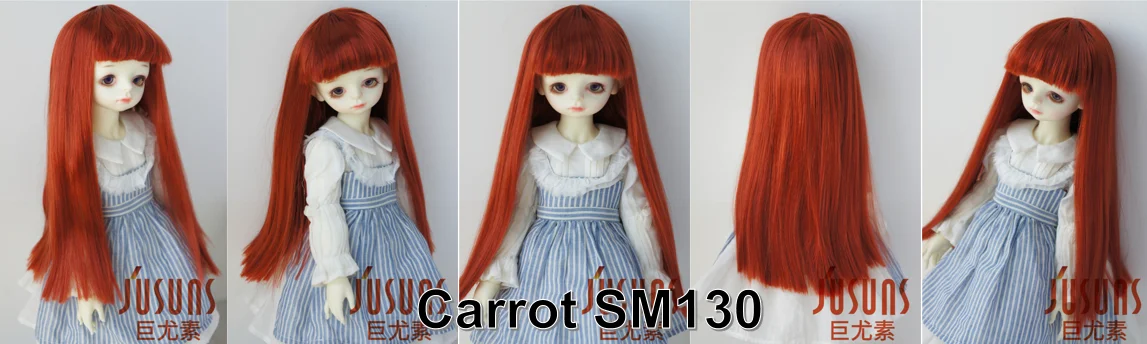 JD056 1/12 1/8 1/6 1/4 1/3 OB11 YOSD MSD SD Blythes Long Straight Hair With Full Bang Doll Wig 18"AG Doll Accessories