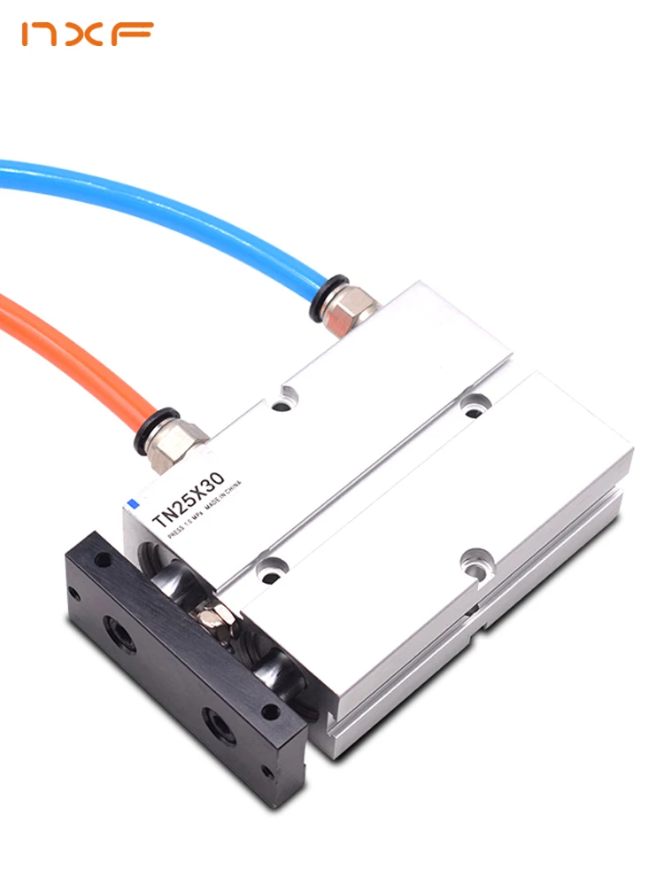 Doppio Stelo Tn Tipo Pneumatico Cyaibair 20Mm Alesaggio 10Mm 16Mm 20Mm 25Mm 32 Corsa Piccola In Lega Di Alluminio 30 35 40 45 50 60 70 75Mm