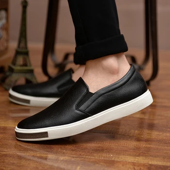 

Leather Men Casual Shoes fashion Brand Mens Loafers Moccasins Breathable Shoes outdoor Slip-On Soft Flat Shoes Zapatos Hombre