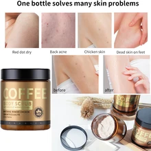 Café esfrega o corpo 3 pçs esfoliante sal do mar perfumado esfoliante massagem creme limpeza profunda se livrar da acne 250g reparo do corpo
