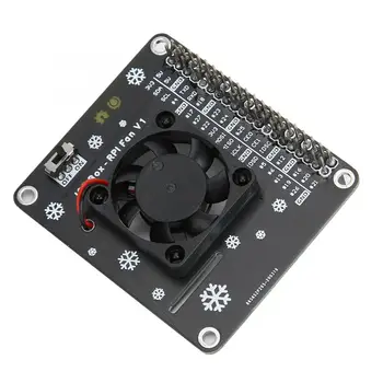 

DC 5V Cooling Fan LED Light Computer Accessories for Raspberry Pi 4B Compatible with 3B + GPIO Expansion Board
