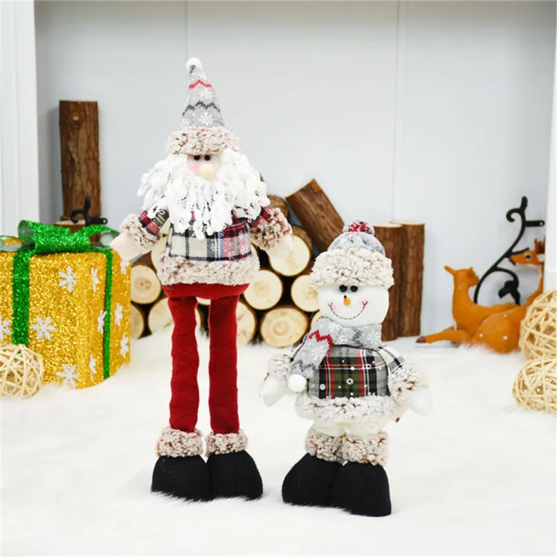 Санта Клаус снеговик лося куклы Рождественские украшения УБИРАЮЩАЯСЯ игрушка Navidad Рождественский подарок на год Рождественское украшение для дома