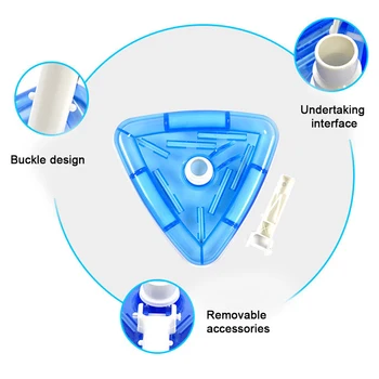 

Debris Pool Vacuum Heads Cleaning Tool Removable Suction Sewage Outdoor Spa Surface With Brush Stains Underwater Triangle