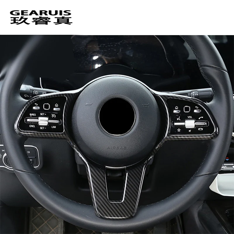 

Car Styling Carbon Fiber Style for Mercedes Benz B Class W247 2020 Steering Wheel Buttons Frame Covers Stickers Trim Accessories