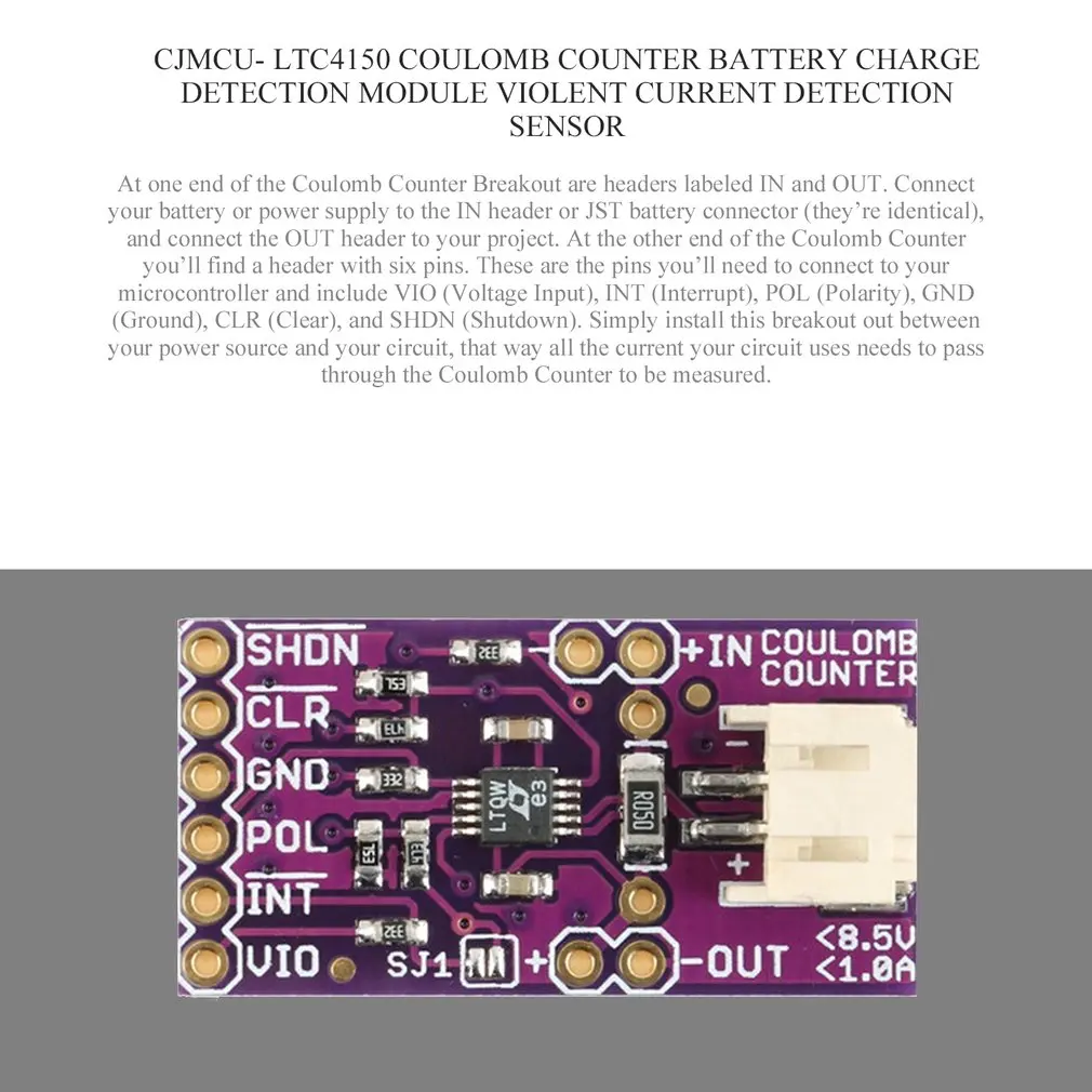Coulomb счетчик Breakout LTC4150 ток мощность сенсор модуль индикация батарея обнаружения модуль макетная плата