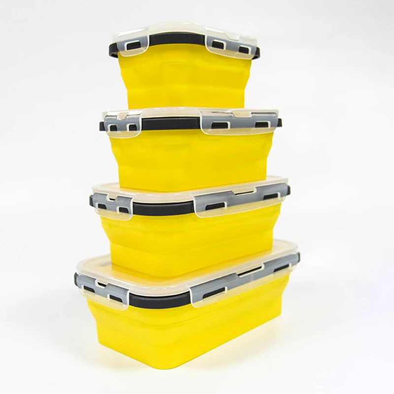 4 шт./компл. прямоугольный ланч-Коробки герметичной крышкой, для хранения пищи контейнер для путешествий