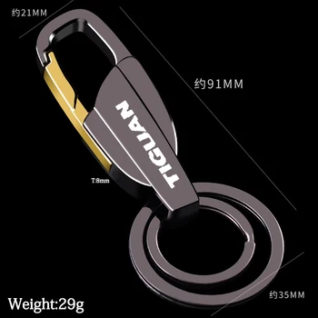 

For Volkswagen VW tiguan 2019 mk2 2018 2020 r new metal Keychain Metal Alloy Buckle Waist Car Key Chain Key Chain accessories