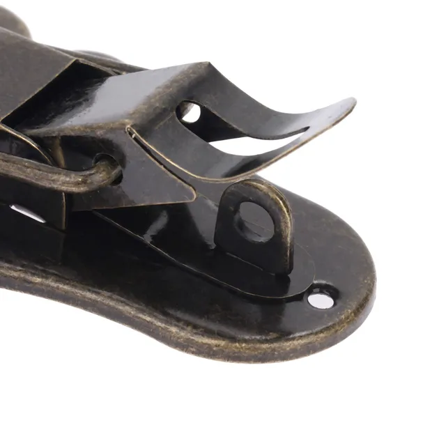 Fibbia Chiusura Vintage In Ottone - Per Scatole, Mobili, Valigie, Decorativa - Foto 9