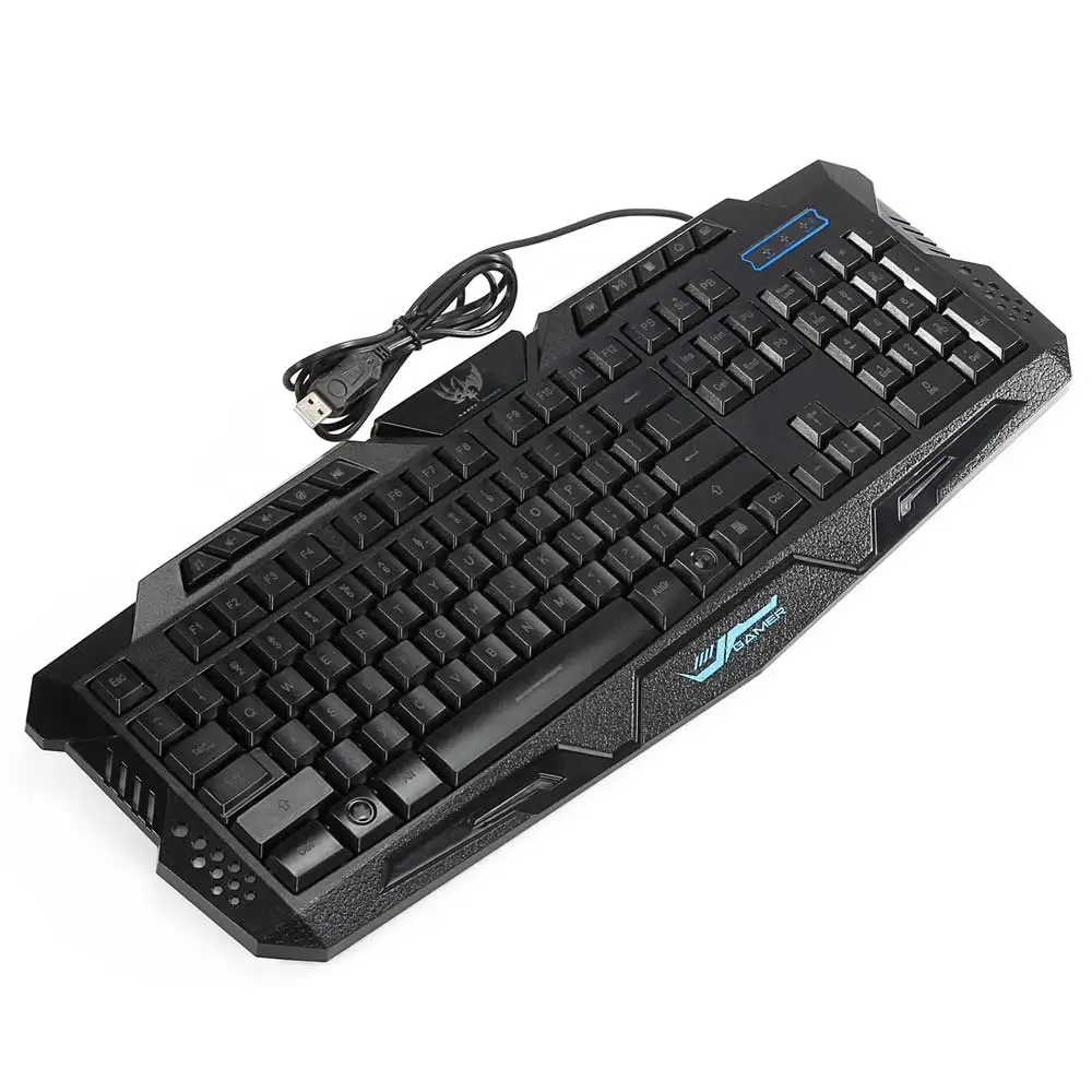 

A877 114-Key LED Backlit Wired USB Gaming Keyboard Black JFlyer