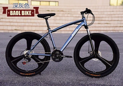 x-передний бренд 26 дюймов 21/24/27 скорость углеродистая сталь дисковый тормоз горного велосипеда bicicleta горный велосипед MTB - Цвет: B grey