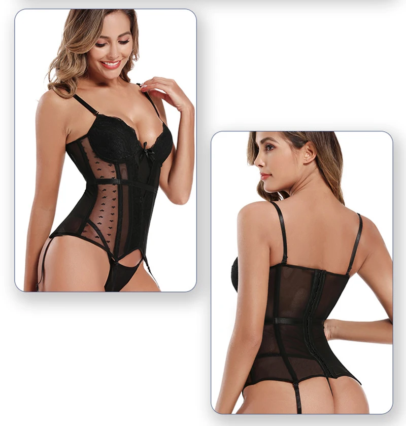 5XL 6XL Slimming Underwear Women Dress Bodysuit Corset Bustier Sexy Lingerie with Garter Belt Waist Trainer Body Shaper Corselet leonisa shapewear