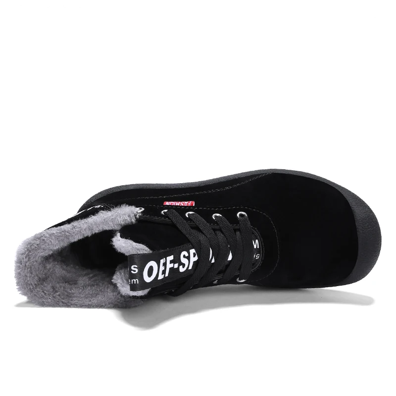 Tanie Męskie Plus futrzane buty do chodzenia skórzane ciepłe antypoślizgowe zimowe buty śnieżne wytrzymałe gumowe duże rozmiary Casual męskie botki na zewnątrz Hot