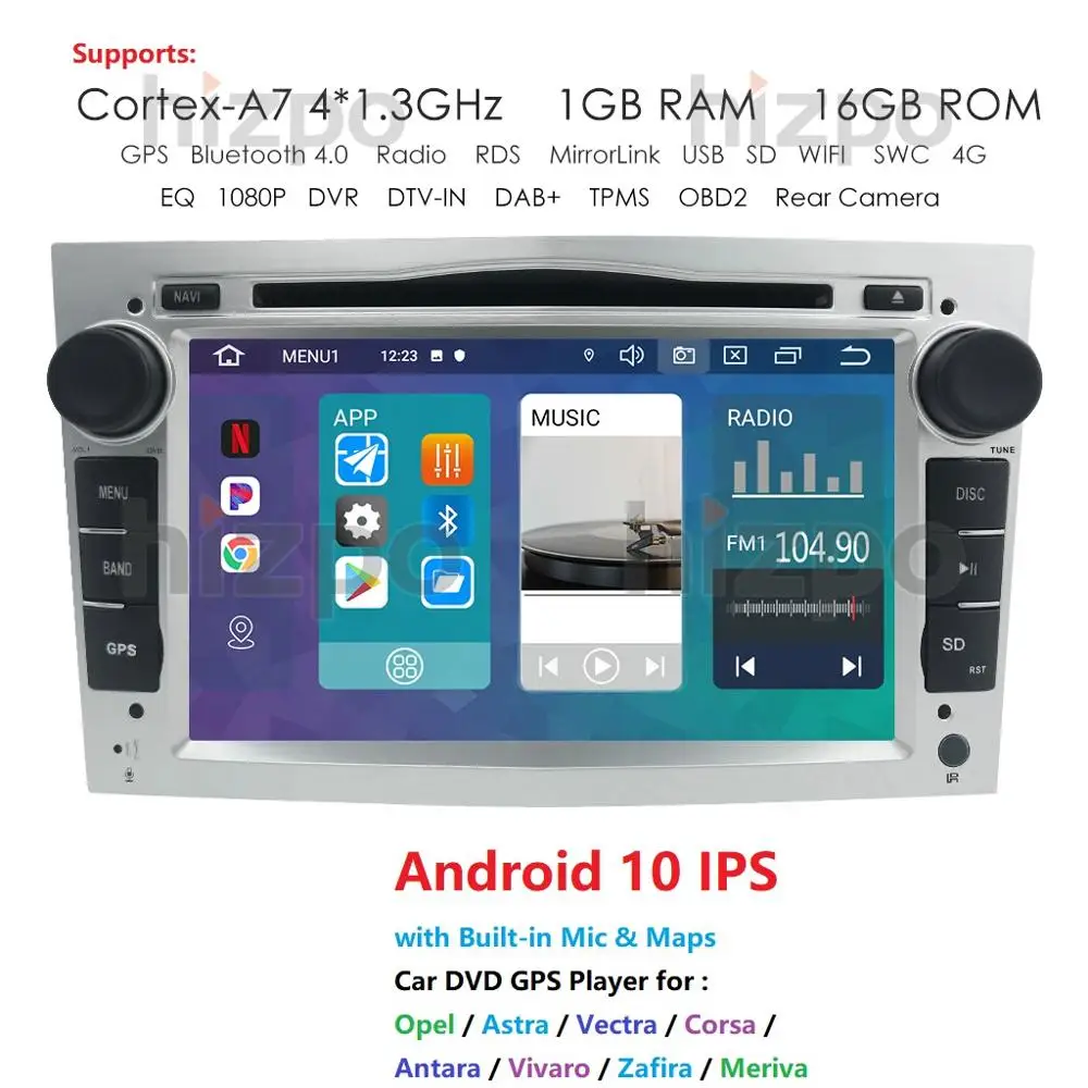Специальный автомобильный DVD-проигрыватель для Opel Astra H 7 дюймов Android 10 с 2004 Corsa C