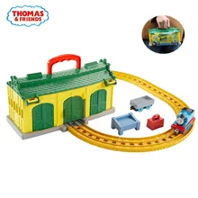 Томас и его друзья машинный гараж Костюм сплав маленький поезд литой орбитальный мальчиков подарок на день рождения Детские игрушки