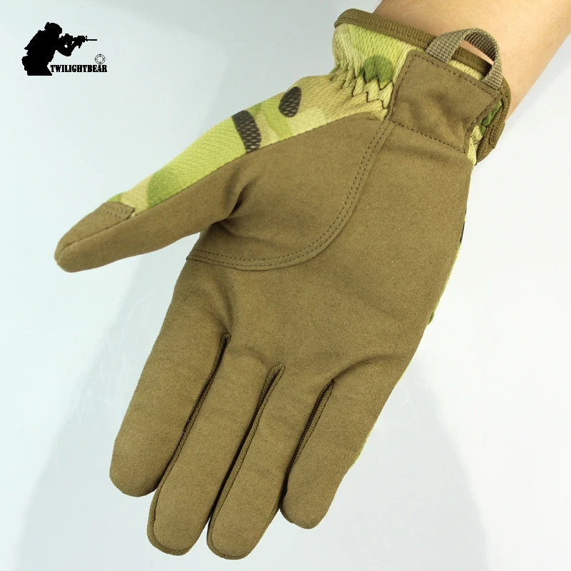 Военные камуфляжные тактические перчатки на открытом воздухе Пейнтбол страйкбол стрельба боевые противоскользящие велосипедные теплые лыжные перчатки полный палец