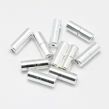 

3Set 925 Sterling Silver Screw Clasps Column Silver 11x4mm Hole: 1mm for fashion jewelry