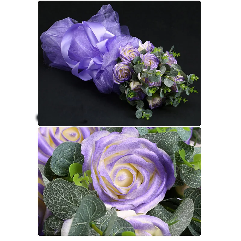 50Pcs Colorful Artificial Spray Color Soap Rose Flowers Bride Bouquet Home Wedding Decor Scrapbooking Diy Supplies Soap Flowers