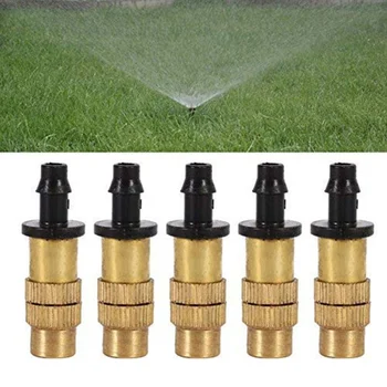 

10PCS Atomization Copper Nozzle Gardening Joint Nozzle Adjustable Connection Capillary Atomization Cooling Irrigation Nozzle