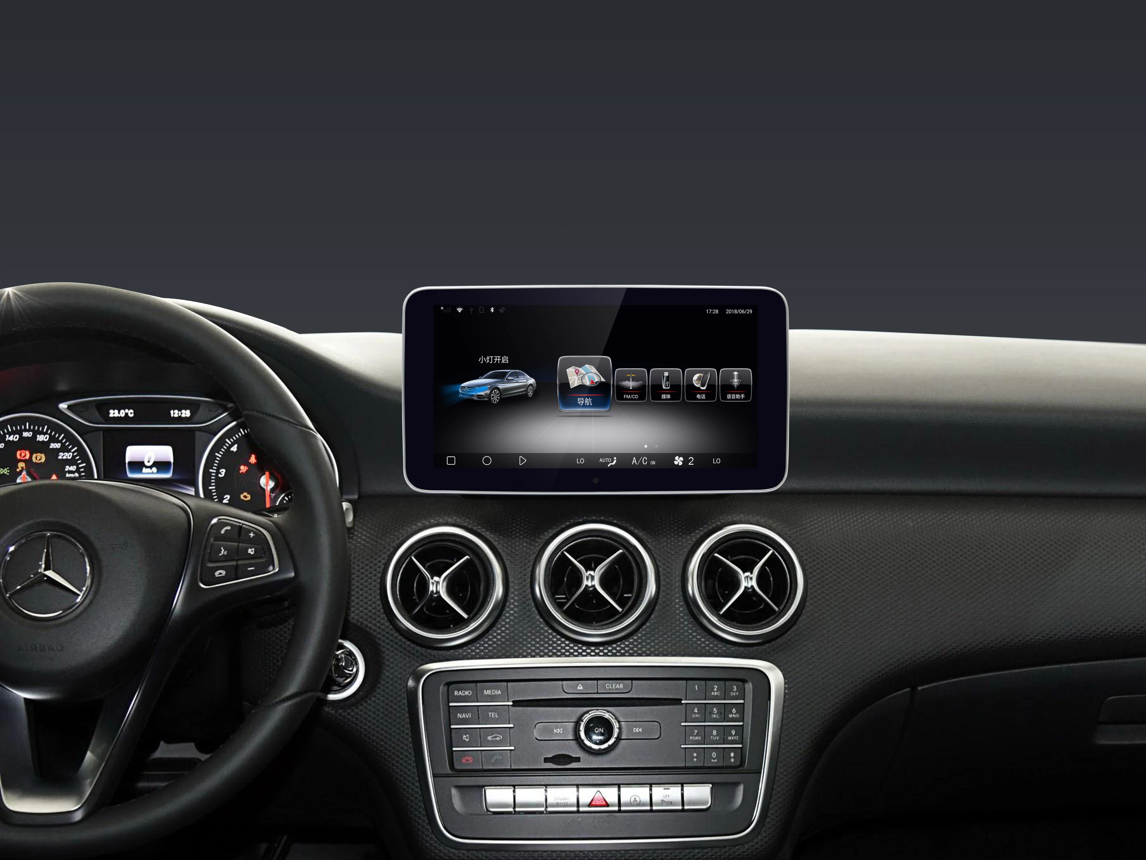 Perfect 9.33Inch Android quad core 7.1 3+32GB car dvd for Mercedes-Benz A Class W176 2013-2015 NTG 4.5 Autoradio GPS Navigation Stereo 1