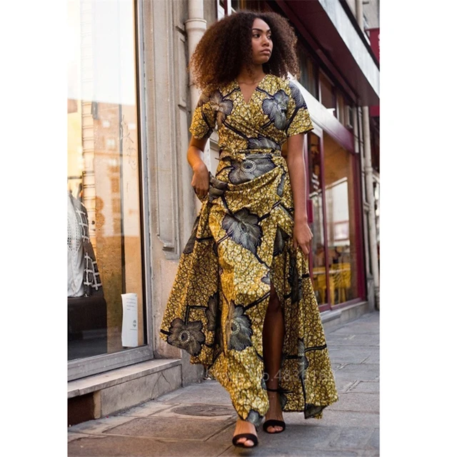 Benga V-Neck Maxi African Gown - Image 4