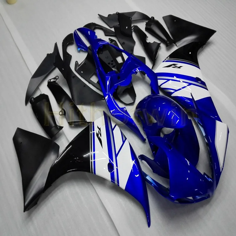 Пользовательский капот мотоцикла для YZF-R1 2009-2011 ABS пластик обтекатель литьевой формы белый черный - Цвет: F