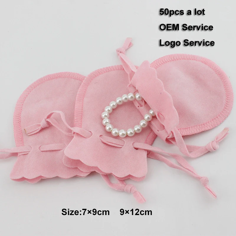 

Eco-Friendly Lip Stick Cometic Packing Pouch Can Customized Logo 7x9 9x12 Gift Bag Jewlery Packing bag Velvet Drawstring Pouch