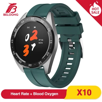 

BELOONG X10 Heart Rate Blood Oxygen Monitor bluetooth OTA Smart Watch Fashion Weather Push Real-time Call Rmind for Android IOS