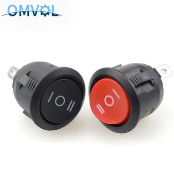 

5PCS Black Red Round rocker switch ON-OFF-ON 20MM