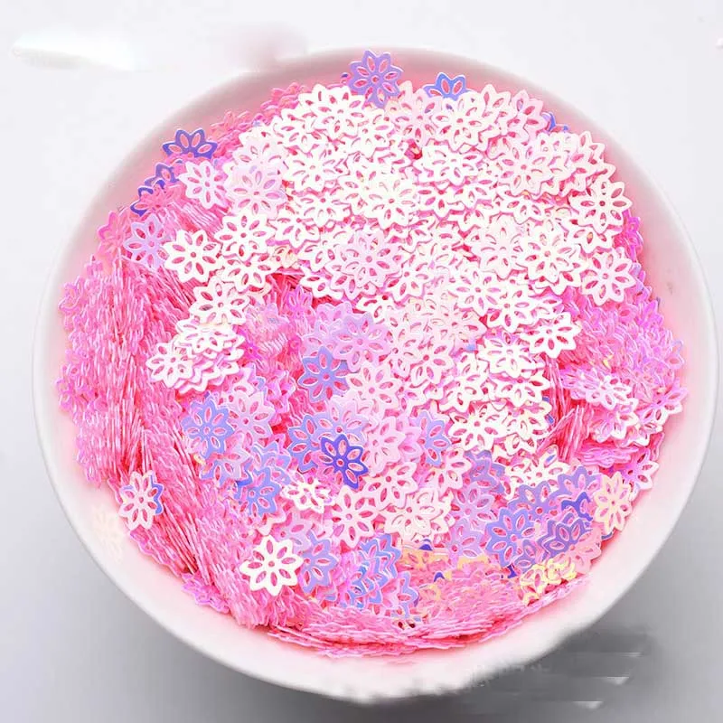 Paillettes A Forma Di Fiocco Di Neve ECYC Ltd - 10g (circa 1080 Pezzi), 7mm, Luci E Colori Glitterati Per Fai Da Te, Ricamo, Decorazioni Natalizie E Artistiche