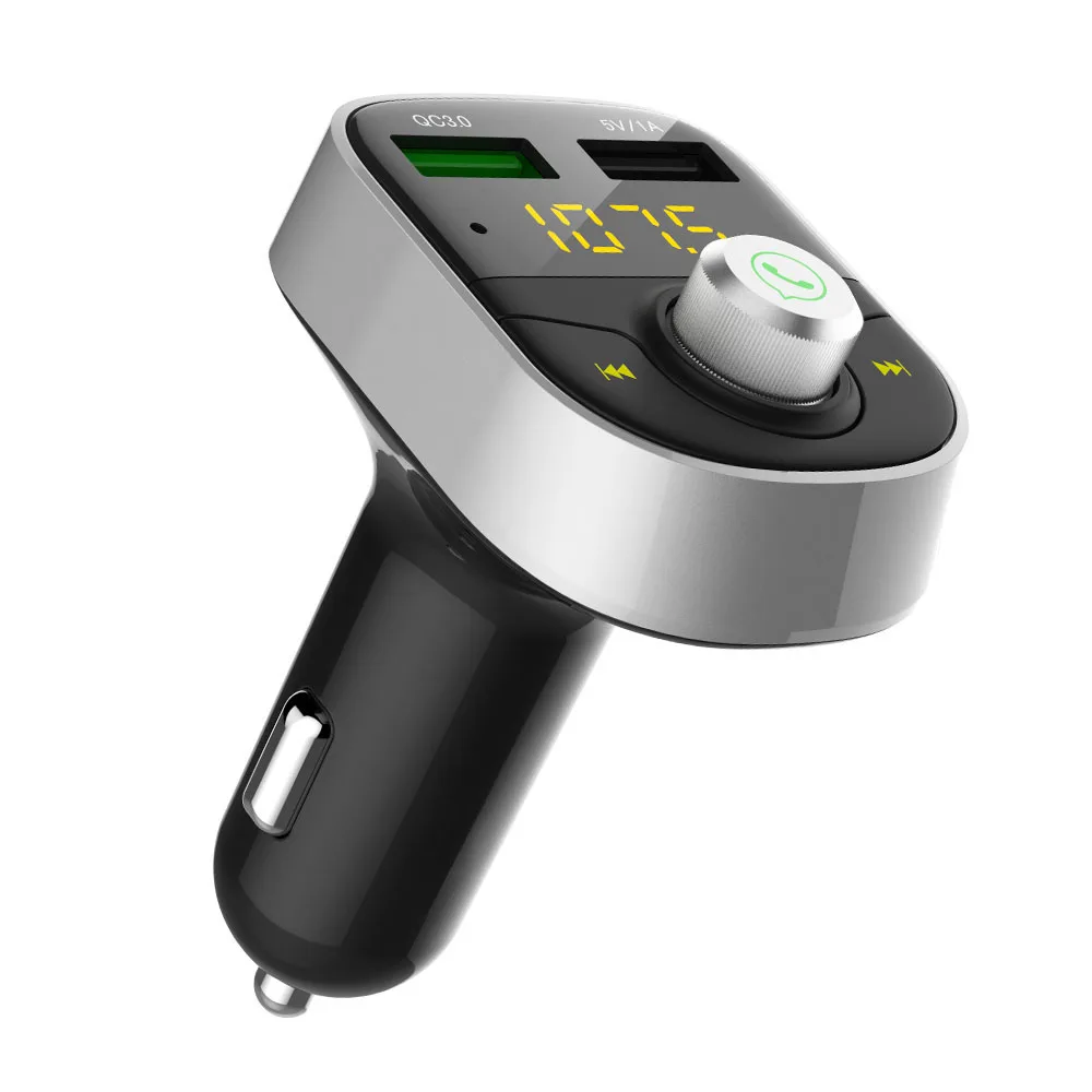 

YIBEIKA USB Car Wireless Phone Bluetooth FM Transmitter Handsfree MP3 Music TF Card Car Kit USB Flash Drive for Smartphones