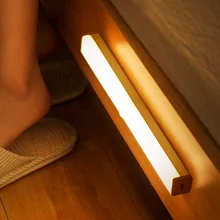 LED Lamp Night Light Induction Wireless Bedroom Wall Staircase Closet Aisle Lighting USB Rechargeable Luminous Flux 36 78 101LM