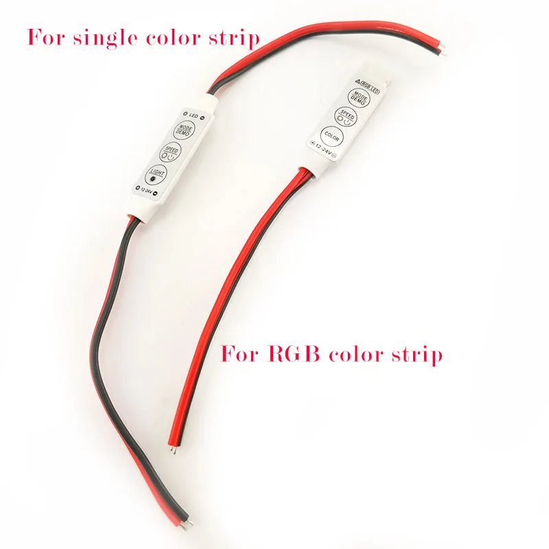 3-клавишный контроллер DC 12V Мини Светодиодная лента RGB одного цвета для SMD