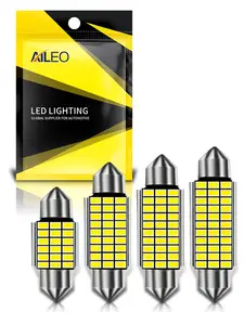 AILEO 1x C10W C5W LED Canbus Festoon 31 мм 36 мм 39 мм 42 мм для автомобиля, лампа для внутреннего освесветильник, лампа для чтения номерного знака, белая, без оши...