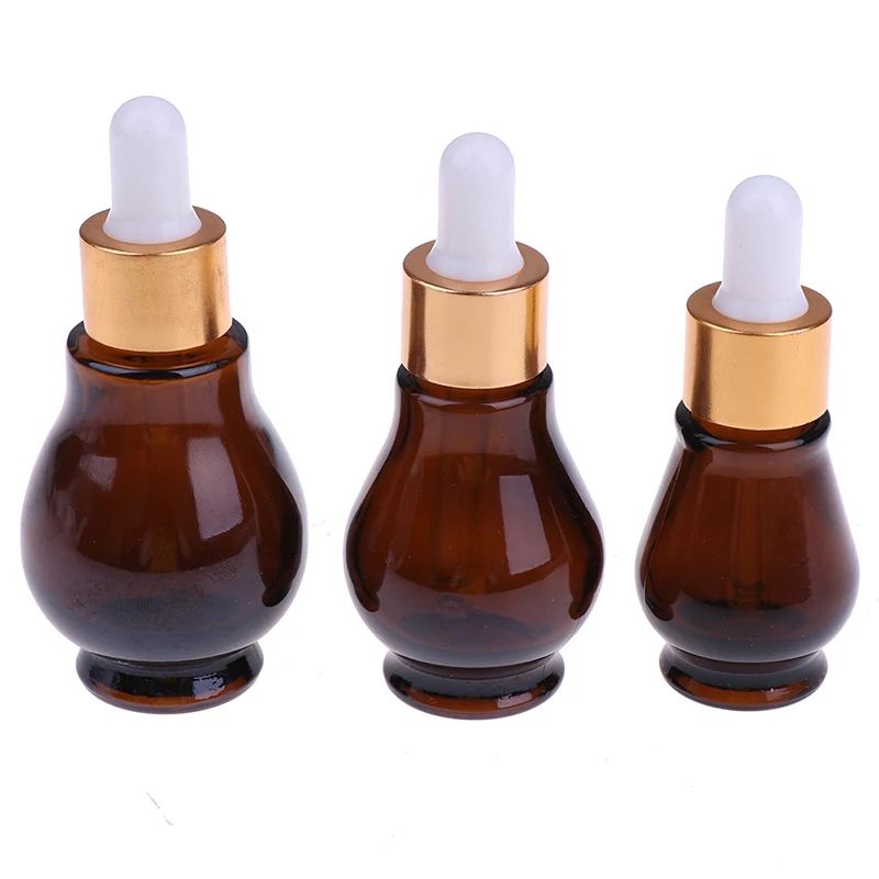 

10/20/30ml Glass Refillable Container Amber Glass Dropper Bottle Essential Oil Perfume Bottles Empty