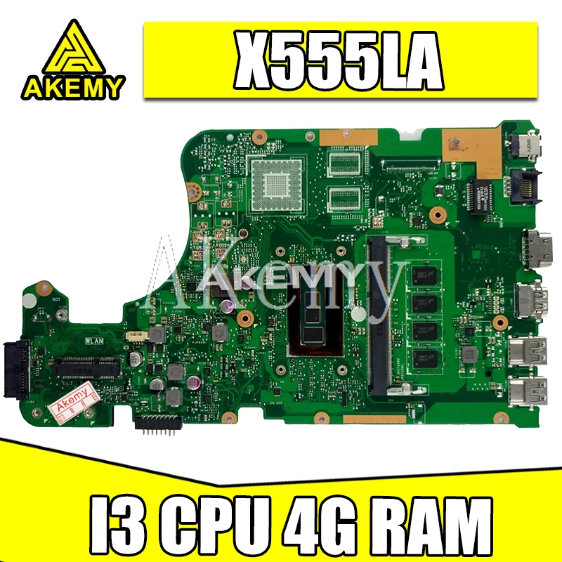 X555LD материнская плата i3 4GB REV: 3 6 RAM для For Asus X555LP X555L F555L K555L W519L ноутбука X555LA Тест 100%
