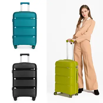 

Kono 2020 fashion suitcase PP universal wheel roller trolley case Large capacity luggage women hande luggage