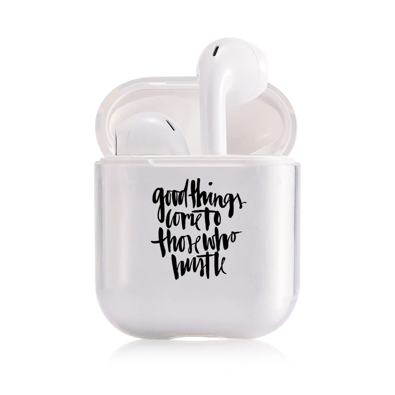 Жесткий мультфильм милые наушники чехол для Apple airpods 1 чехол PC роскошный защитный чехол прозрачный Air Pods чехол для Airpods 2 - Цвет: I201296