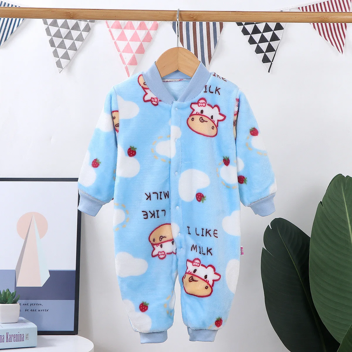 winter Newborn Baby Clothes Flannel keeps warm Boys Girls Romper   Long Sleeve Romper Kids Jumpsuit Playsuit Outfits bulk baby bodysuits	