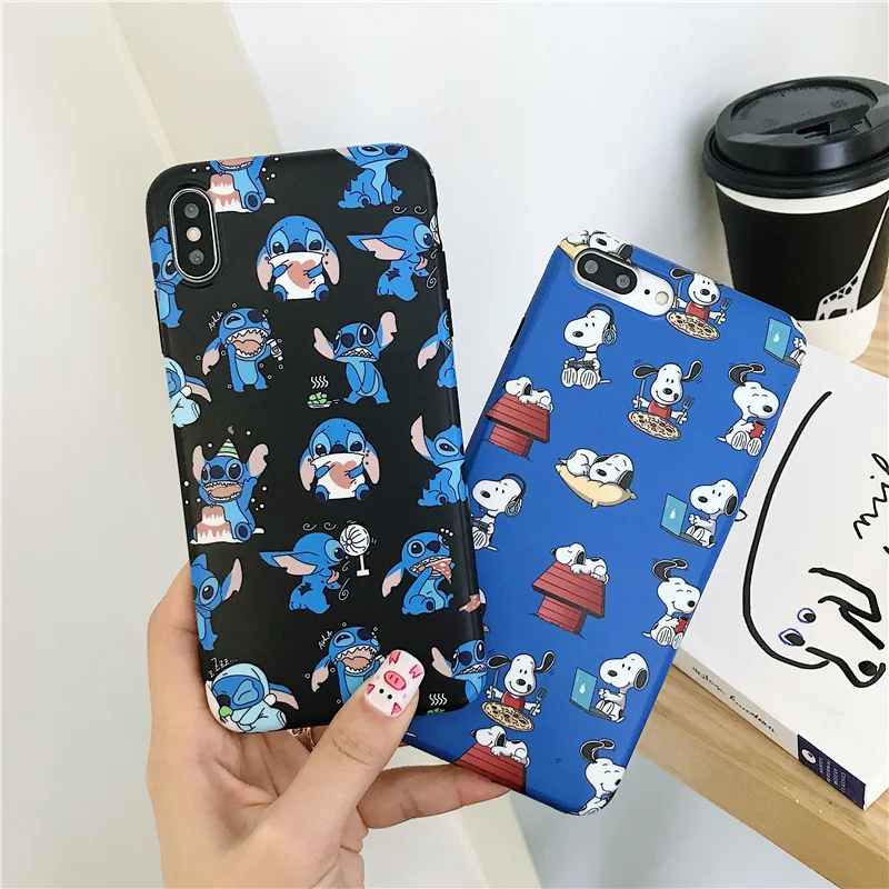 PEANUTS dog Stitch case for iphone 11 Pro 7 8 6 6S Plus 6 S funda iphone XR X XS Max funny couple cartoon matte soft phone cover
PEANUTS dog Stitch case for iphone 11 Pro 7 8 6 6S Plus 6 S funda iphone XR X XS Max funny couple cartoon matte soft phone cover