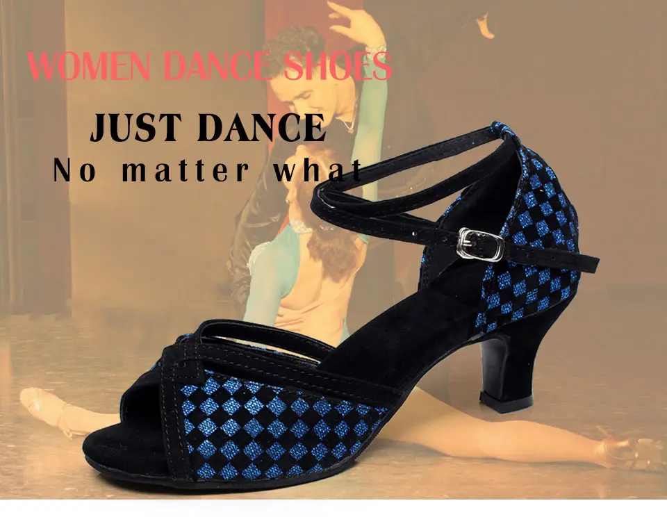Новое поступление; женская обувь для танцев сальсы; Цвет серебристый, темно-синий; обувь для латинских танцев с мягкой подошвой; женская Обувь для бальных танцев и Танго; обувь на каблуке 5 см