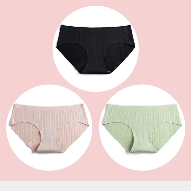 Black Pink Green Трусики для женщин, нижнее белье, сексуальные кружевные дышащие женские трусики, прозрачные короткие трусы для девушек, комплект M-XXL, 3 шт./партия, Прямая поставка - Цвет: Black Pink Green