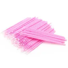 200 pièces jetables Micro applicateurs brosses Latisse applicateur pour Extensions de cils et Application de maquillage