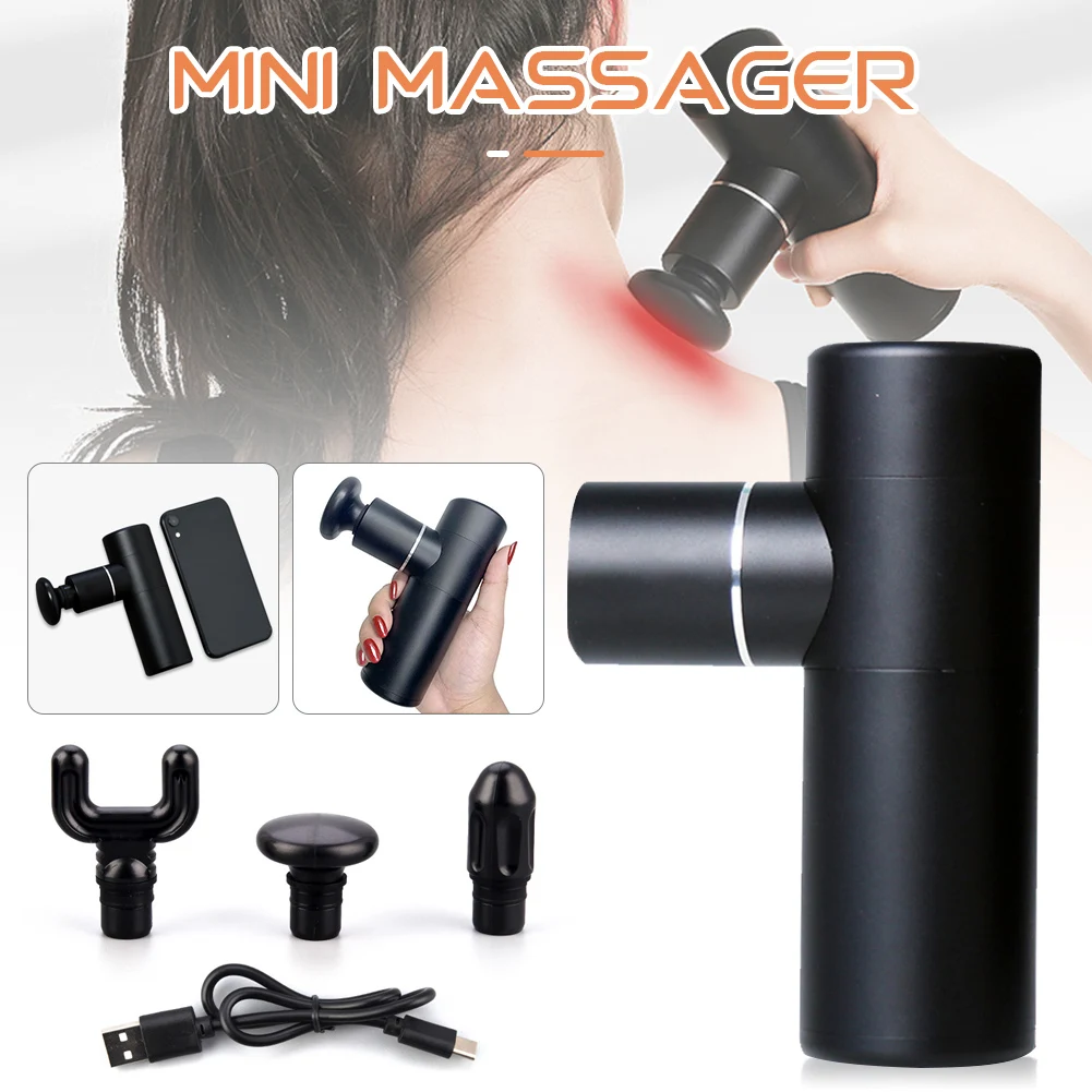 

1800-3200r/min Electric Muscle Massage Gun Deep Tissue Massager Therapy Gun Exercising Muscle Pain Relief Body Shaping With Bag