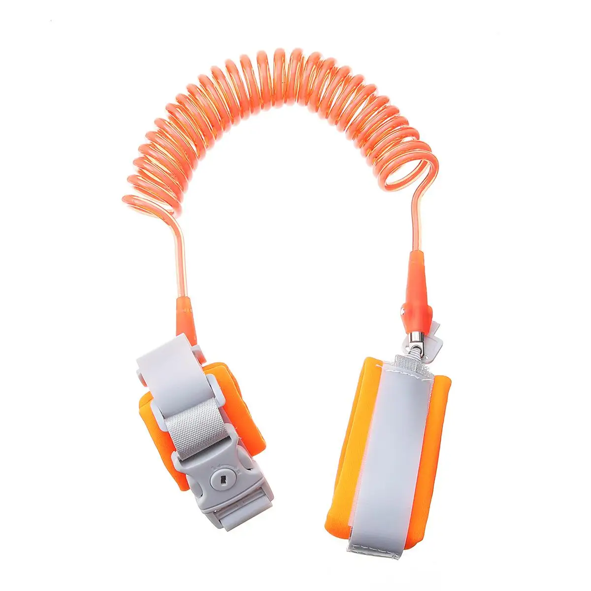 orange 2m Анти-потерянный соединитель на запястье добавить ключ замок поводок для ребенка ходунка ремень безопасности браслет Поводок Веревка регулируемый поводок - Цвет: orange 2m