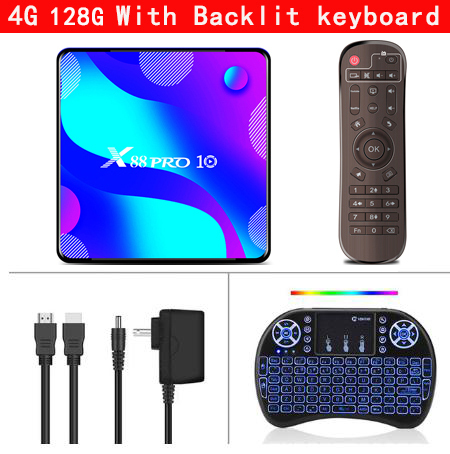X88 PRO 10 Smart TV Box Android 11.0 4GB 64GB Rockchip RK3318 5G Wifi 4K Google Player Store Youtube Set Top Box