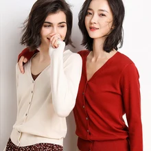 Кардиган женский Осень женский однотонный кардиган длинный рукав вязаный свитер женский открытый стежок Повседневные свитера Za Lady Топы