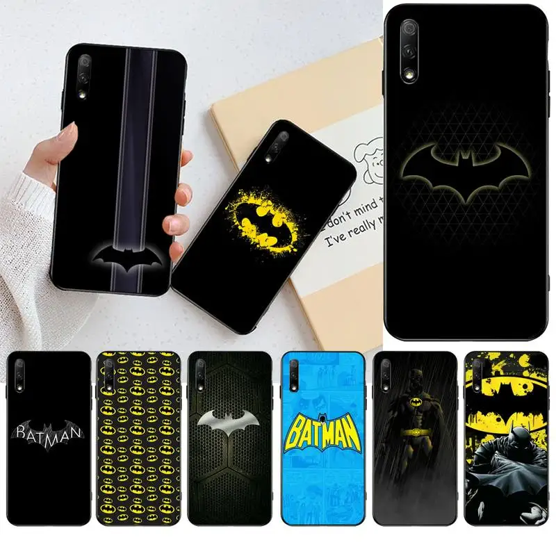 CUTEWANAN хит продаж Модный мягкий черный чехол с логотипом marvel Batman для Huawei Nova 6se 7 7pro 7se