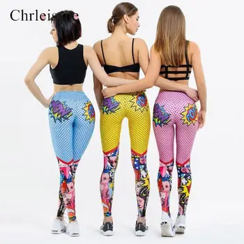 

Fashion Women Fitness Legging Mujer 2019 New Digital Printing Workout Legging High Waist Leggins Push Up Feminina