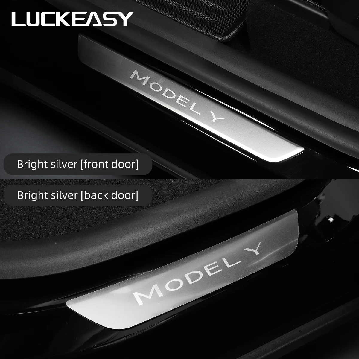 Luckeasy Auto Accessoires Exterieur Voor Tesla Model Y 2020-2023 Auto  Dorpel Beschermer Drempel Decoratie Patch